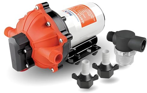 SEAFLO 55-Series Diaphragm Pump - 12V DC, 5.5 GPM, 60 PSI with Heavy Duty Pressure Switch | Self-Priming, Quiet Operation, 4-Year Warranty | Ideal for RV, Marine, and Off-Grid Water Systems
