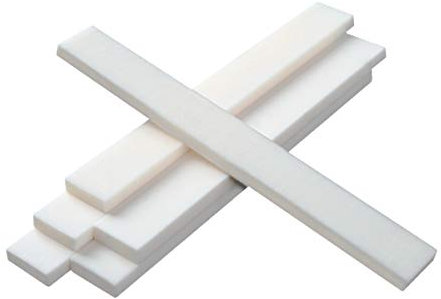Bone Gitarre Brücke Muttern und Sattel blanko für E-Bass Akustik Klassik Gitarre Mandoline Banjo Ukulele Mutter blanko, 52 x 6 x 10 6Pcs Saddle