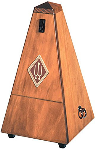 Wittner Metronom Taktell Pyramidenform System Maelzel Serie 800 - Massivholzgehäuse - Ohne Glocke - Nussbaum matt - Mechanisch zum Aufziehen - Keine Batterien erforderlich - Made in Germany