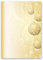 50 Blatt Briefpapier Weihnachtspapier GOLDENE WEIHNACHTSKUGELN - DIN A4 Format | Paper-Media