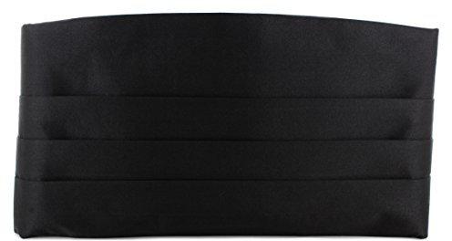 Michelsons of London Satiniert Seidenkummerbund in Schwarz