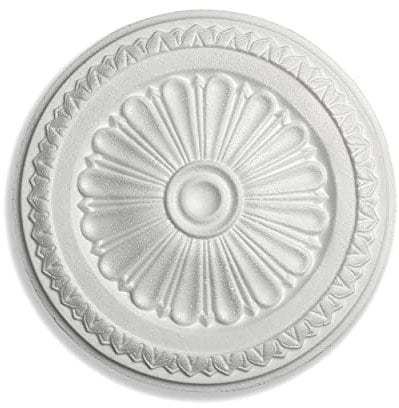 DECOSA Rosace Donatella Ø 32 cm - polystyrène - blanc - 1 pièce