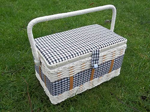 Nähkästchen, Nähkörbchen, Handarbeitskorb, natur-bunt, Sonderserie von Korbhaus Gesthüsen