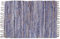 Bestlivings Flickenteppich Rund 140 x 200 cm aus handgewebter Baumwolle in Jeans Bone - viele Variationen