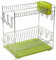 Sauvic Escurreplatos Acero Inoxidable, Bandeja Verde Grande 43x25x41,5 cm.