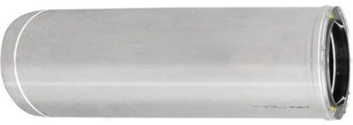 Tuyau en inox double paroi pour conduits de cheminée 1 m x 130-180 mm