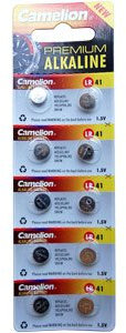 30 x AG3 Button Batteries also known as 384 392 192 LR41 LR736 L736 GP192 V36A 1.5 volt alkaline by Camelion
