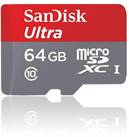SanDisk Ultra Android microSDXC 64GB bis zu 80 MB/Sek, Class 10 Speicherkarte + SD-Adapter FFP