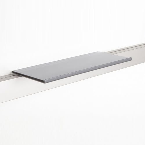 SOTECH Linero MosaiQ Deko Einleger 'S' 235x106,5x4 mm Rauchglas | für Linero Mosaiq Ablage Graphitschwarz