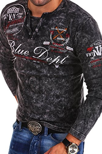 MT Styles Vintage Longsleeve VT-Blue T-Shirt R-0763