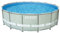 Intex 28324 Piscina Ultra Frame Rotonda 488x122 cm I.1, Pompa a Sabbia, Scaletta Doppia, Telo Base-Copertura I.1