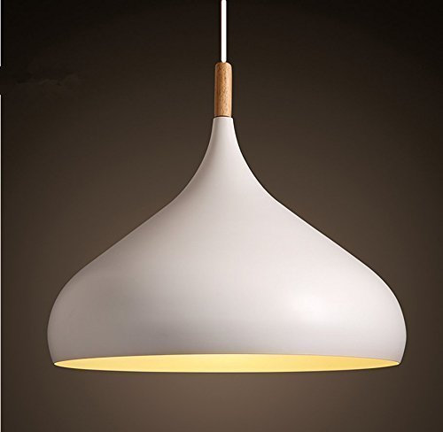Chrasy Moderne Pendelleuchte Lampenschirm Hängeleuchte Anhänger E27 Fassung LED Deckenleuchte Beleuchtung Heimspiel für Dinning Wohnzimmer Schlafzimmer (Weiß)