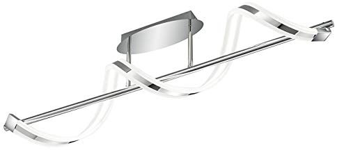 Trio Leuchten LED Deckenleuchte Sydney 672910106, Metall chrom, inkl. 20 Watt LED, 18 x 103 x 27 cm