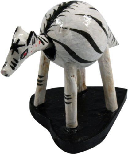 GURU SHOP Wackelkopf Tier, Wackeltier - Zebra 1, 6x4x4 cm