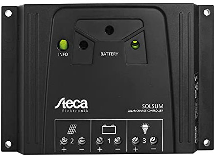 STECA Solarladeregler Solsum 8,8F 12V/24V PWM 8A Schwarz