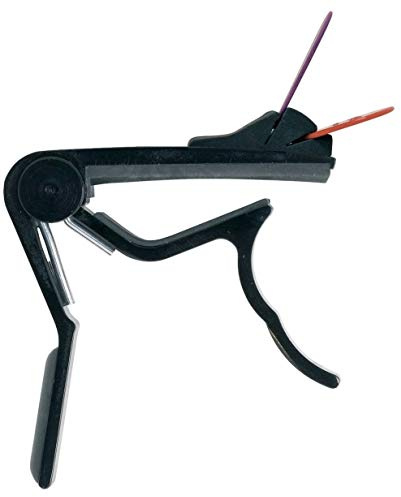 GEWA 530399 D-Style Kapodaster für Akustik/Westerngitarre aluminium schwarz