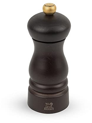 Peugeot Clermont Manuelle Pfeffermühle, Klassische Mahlgradeinstellung, Höhe: 13 cm, Holz, Braun, 27933