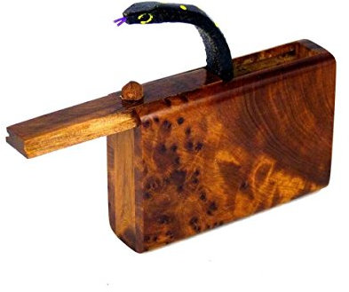 Holz Thuja Spielzeug Schlange Box Scherzartikel beißende magische Kiste Zaubern Wurzelholz