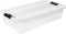 keeeper Aufbewahrungsbox mit Deckel und Schiebeverschluss, 79,5 x 39,5 x 17 cm, 33 l, Cornelia, Transparent