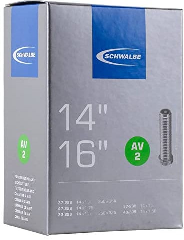 Schwalbe Unisex AV2 Fahrradschlauch, 14x1 3/8-1.75 32/47-288/305 AV 40mm, 14