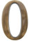 HUBER Hausnummer 0 aus Messing 20 cm I Hausnummern für Haus & Tür I Hausnummer XL I Hausnummernschilder in edlem Messing 3D Design, house number