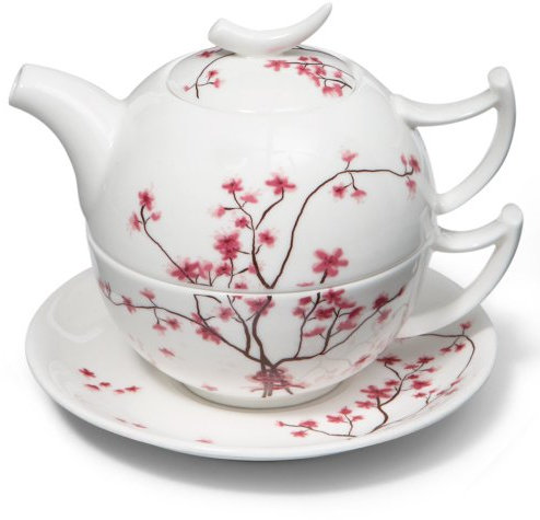 Cherry Blossom Tea for One Set TeaLogic Fine Bone China