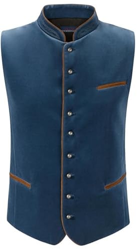Stockerpoint Ricardo Herren Trachtenweste, Rauchblau, 46
