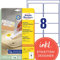 AVERY Zweckform L4745REV-25 Universal Etiketten (200 plus 40 Klebeetiketten extra, 96x63,5mm auf A4, wieder rückstandsfrei ablösbar/abziehbar, bedruckbar, selbstklebende Aufkleber) 30 Blatt, weiß