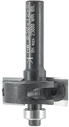 ENT 20310 Wendeplatten Falzfräser HW, Schaft (S) 8 mm, Durchmesser (D) 30 mm, NL 12 mm, T 10 mm, GL 50 mm, mit Kugellager