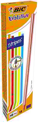 BIC 918487 Evolution Streifen Graphitstifte (12 Stück)