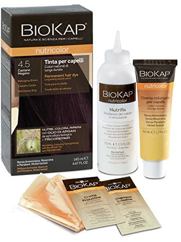 Biokap Tinte mAhogany Brown Dye 140 ml; castaño Caoba 4.5 1 Unidad 140 ml
