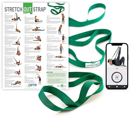 OPTP Stretch Out Strap with Stretching Exercise Poster