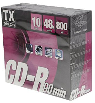 TX CD vierge Pack de 10 CDR 90' 48X CDRTX90SS10