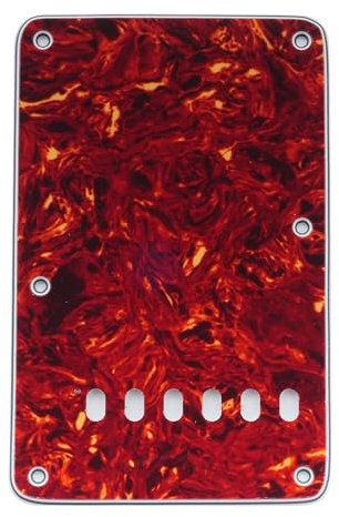 Musiclily Vintage Style Strat Tremolo Backplate for Fender USA/Mexican Made Standard Stratocaster Modern Style Guitar,4Ply Vintage Tortoise