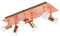 MiniSun | Modern Rectangular Copper Effect 6 Way Adjustable GU10 Ceiling Spotlight | Ceiling Spots, Home Décor & Improvement Essential | Includes 5W LED Bulbs [3000K Warm White]
