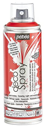 PEBEO 93812 200ml Decospray, Acrylic, Christmas Red, 16.5 x 5.2 x 5.2 cm