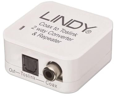 Lindy 70411 - Conversor digital-analógico (RCA-Toslink), Blanco