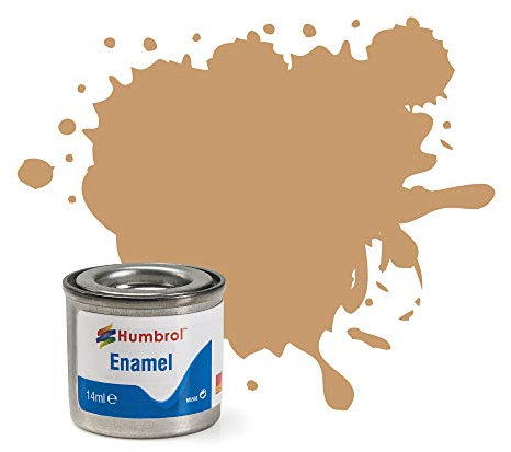 Humbrol Model Paint - AA1047 No 94 Brown Yellow - Matt - Tinlet No 1 (14ml), Enamel Paints for Models, Plastic, Metal, Wood, Glass, Ceramics and More, Enamel Touch Up Paint - Hobby Paint for Craft