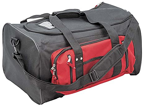 Portwest B901 Holdall Kitbag ID Card Holder Secure Storage Polyester Padded | Black, One Size, Multiple Side Zip Compartments, Adjustable Straps, Robust Base Panel, Durable