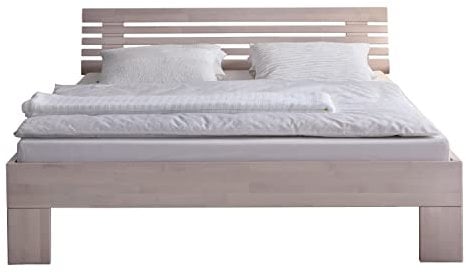 HASENA Bettgestell Wood Line Buche weiß Kopfteil Litto 200x220
