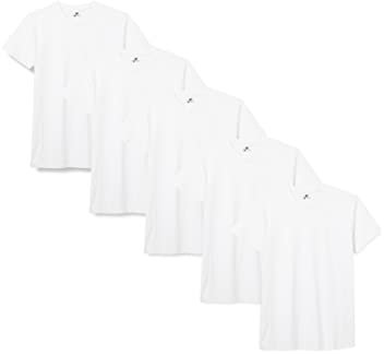 Lower East LE105 T-Shirt, Blanc, XXL (Lot de 5) Homme