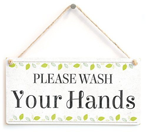 Please Wash Your Hands - Beautiful Bathroom Home Accessory Novelty Gift Sign/Plaque