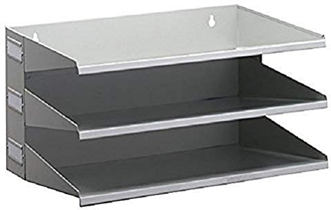 Durable Sortierreck (mit 3 Ablagefächern), für Tisch oder Wand, grau, 335910