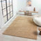 VIMODA Teppich Prime Shaggy Hochflor Langflor Einfarbig Modern Beige für Wohnzimmer, Schlafzimmer, küche, Maße:Ø 80 cm Rund