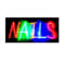Nails LED Sign | Bright NEON Professional Powerful Animated Flashing Display Hanging Chain Included Signs