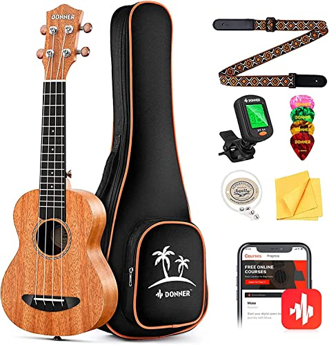 Ukelele Donner de madera de caoba