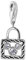 Quiges Charm Anhänger Weiß Zirkonia Handtasche mit Karikatur Maus Symbol 925 Silber mit Karabinerverschluss für Bettelarmband