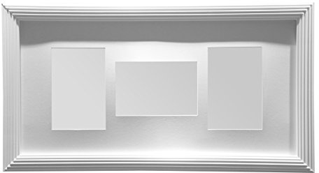 Premier Housewares Multi-Photo Frame for 3 Photos, White, 25 x 50 x 2 cm