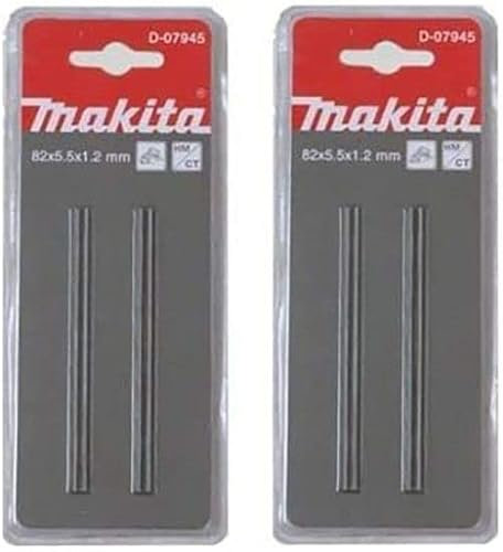 2X Makita D-07945 82mm Reversible TCT Planer Blades Twin Pack -Fits Bosch Dewalt