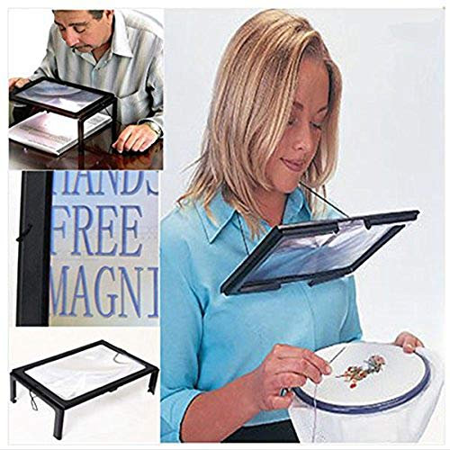 HonFitat Led A4 Pagina Grandi Mani Libero Lente d'ingrandimento 3 X Lente d'ingrandimento Lettura & Cavo